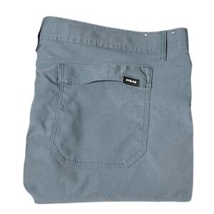 Prana Zion Pants Men Size W42 L30 Hiking Belted Cargo Slim Fit Stretch Blue Slim